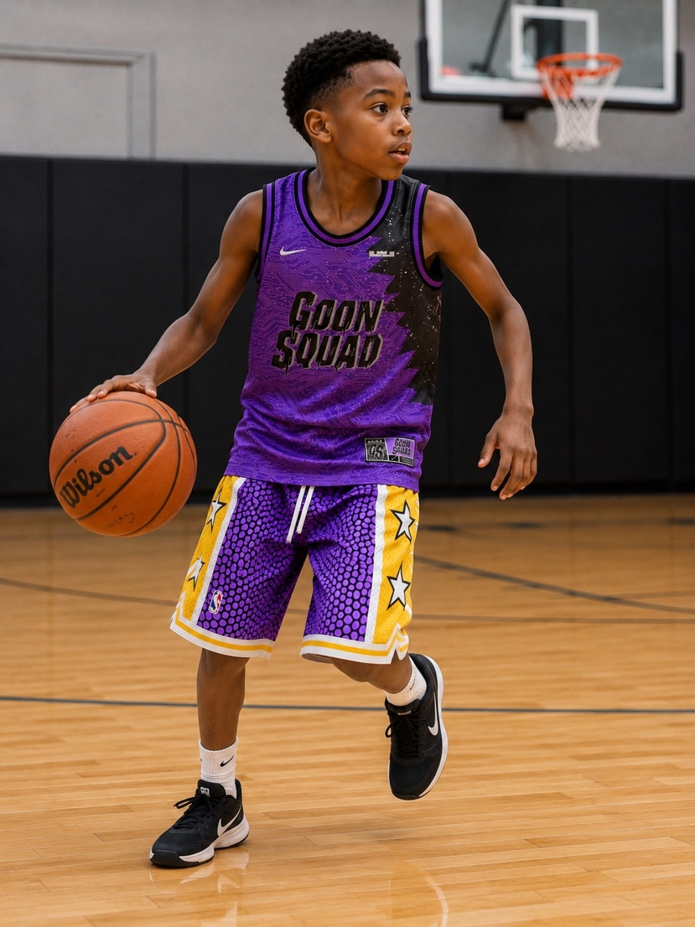 Nike Boys Dri-FIT Purple Basketball Jersey Youth XS